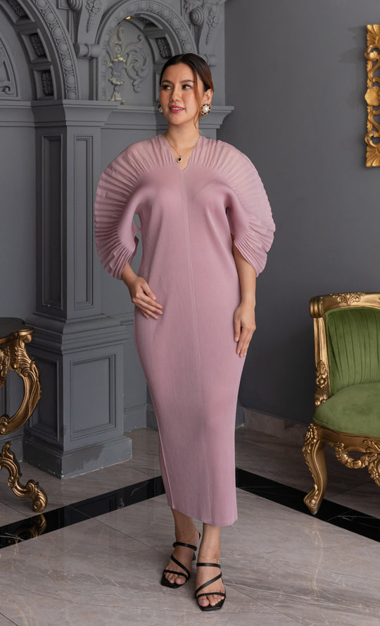 Miss Liberty Puff Dress in Dusty Lilac