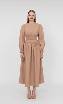 Victoria Skirt in Praline Brown