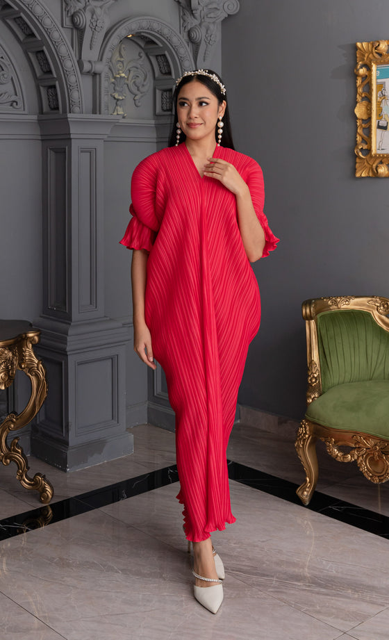 Miss Democracy Dress in Rouge Pink
