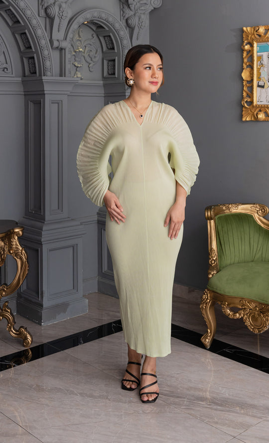 Miss Liberty Puff Dress in Gleam Mint