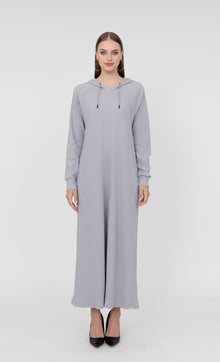  Ivana Hooded Dress in Grey