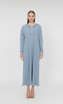  Ivana Hooded Dress in Winter Sky