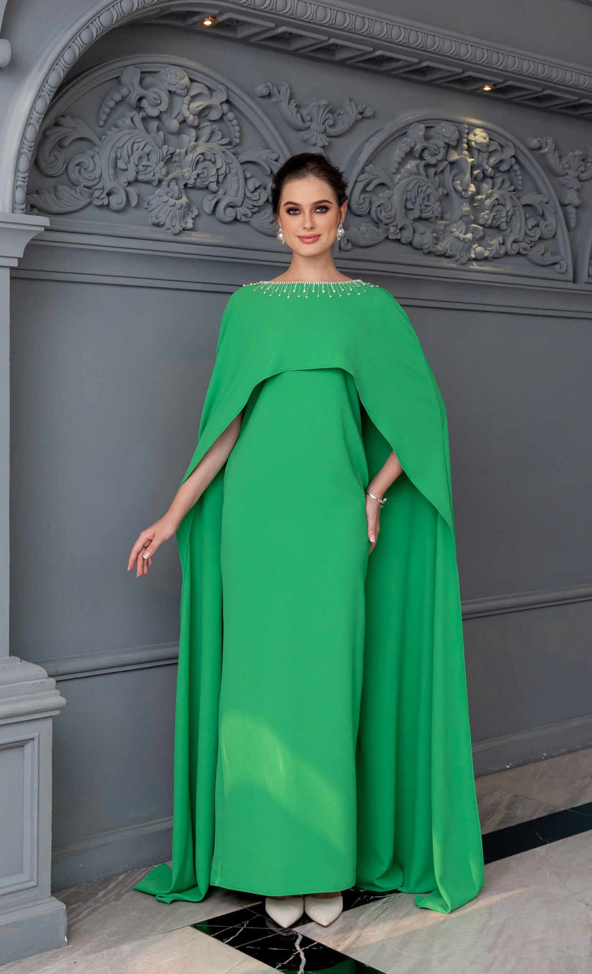 Lady Lucia Dress in Kelly Green – LARNEY