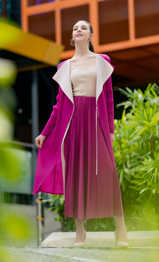 Miss Plush Skirt in Magenta