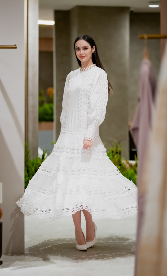 Scarlett Dress in Lucent White