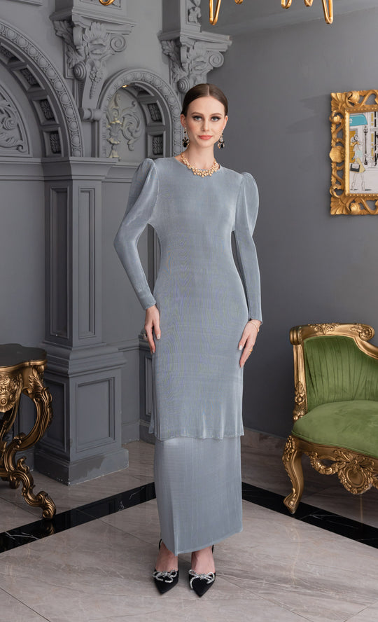 Miss Lush Kurung in Pastel Blue