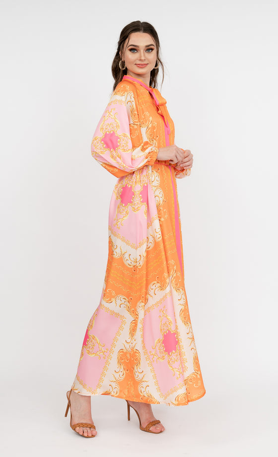 Gianna Oversized Dress in Bright Marigold