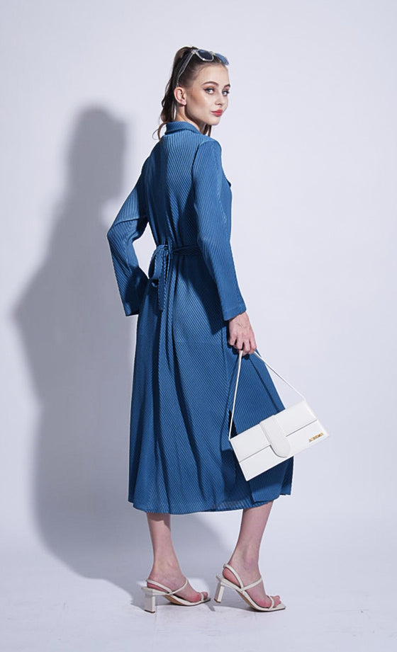 Miss Elevate Coat in Steel Blue