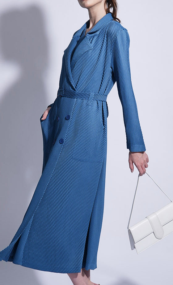 Miss Elevate Coat in Steel Blue