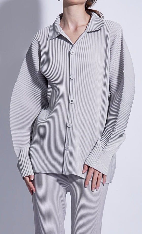 Miss Dandy Oversized Shirt in Pearl Gray