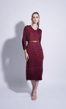  Miss Dynamic Dress in Burnt Maroon