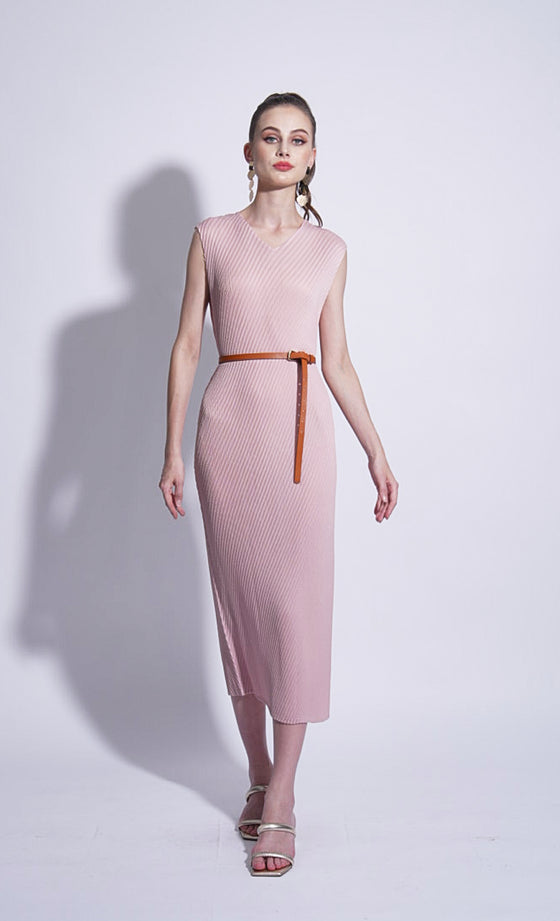 Miss Elevate Dress in Blush Peach