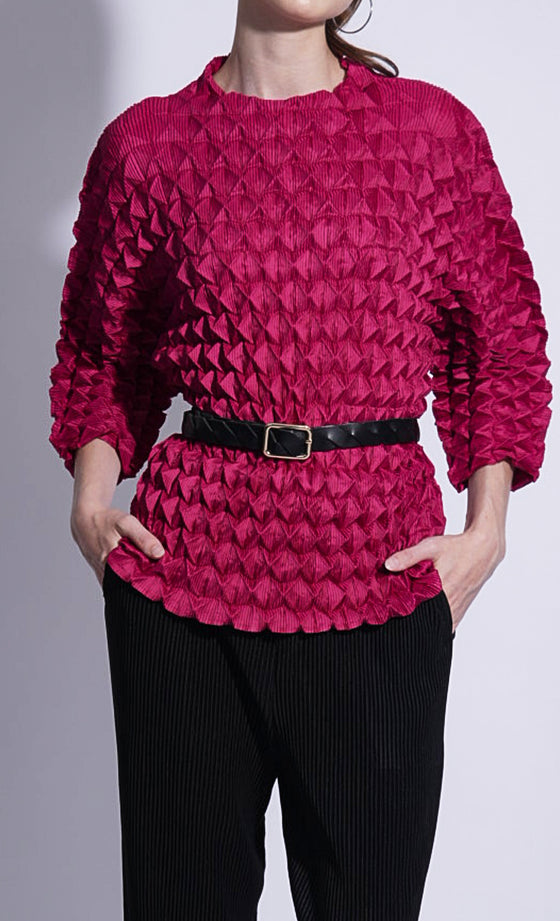 Miss Dynamic Top in Crimson Pink