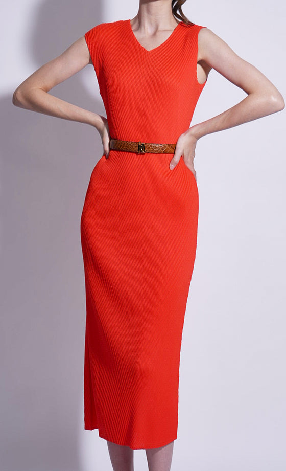 Miss Elevate Dress in Cherry Orange