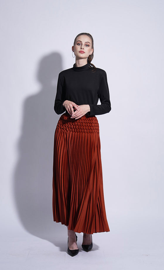 Miss Eminent Skirt in Rust Brown