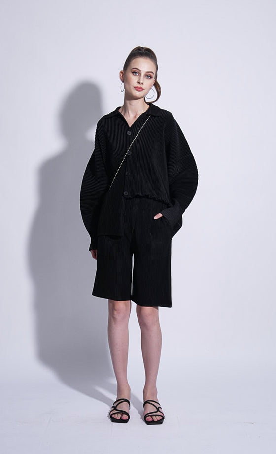 Miss Dandy Oversized Shirt in Jet Black