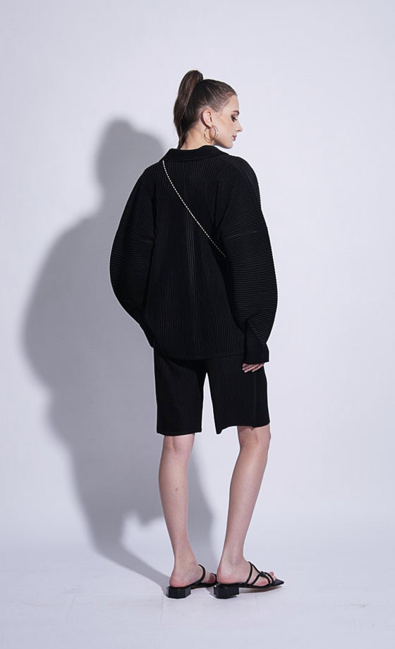 Miss Dandy Oversized Shirt in Jet Black