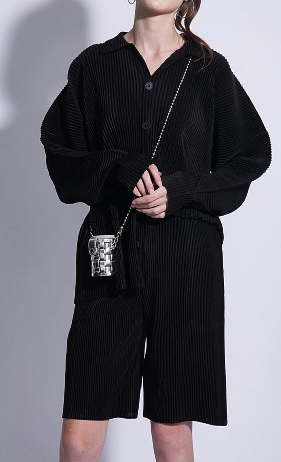 Miss Dandy Oversized Shirt in Jet Black