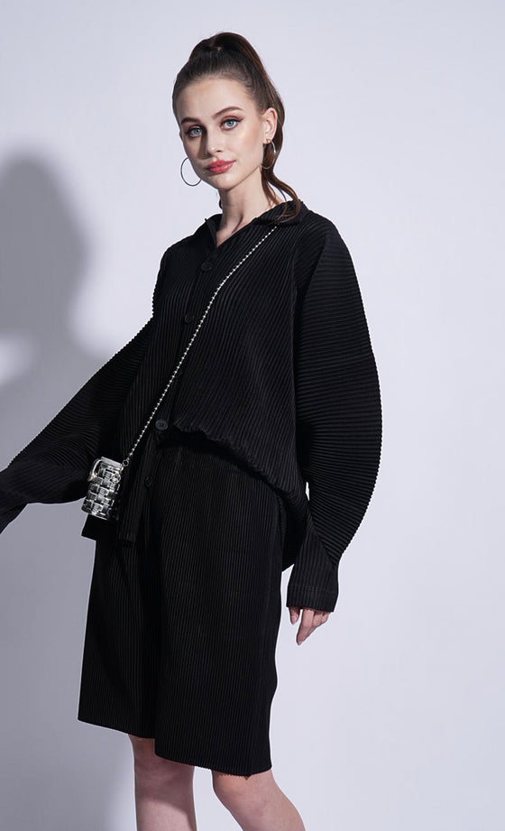 Miss Dandy Oversized Shirt in Jet Black