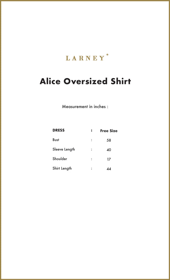 Alice Oversized Shirt in Black Olive