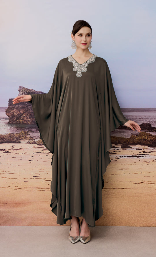 Breathe Caftan in Carob