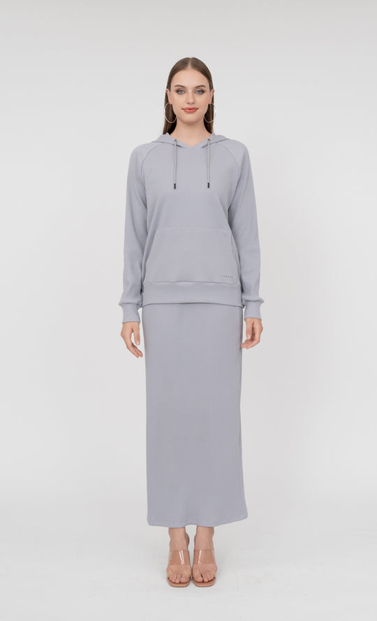 Ivana Hooded Top in Grey