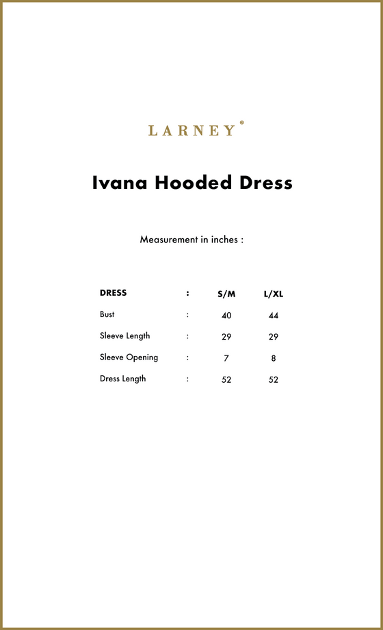 Ivana Hooded Dress in Winter Sky