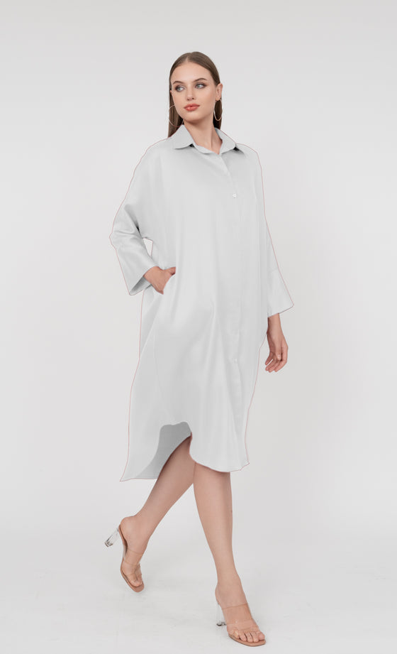 Alice Oversized Shirt in Off White