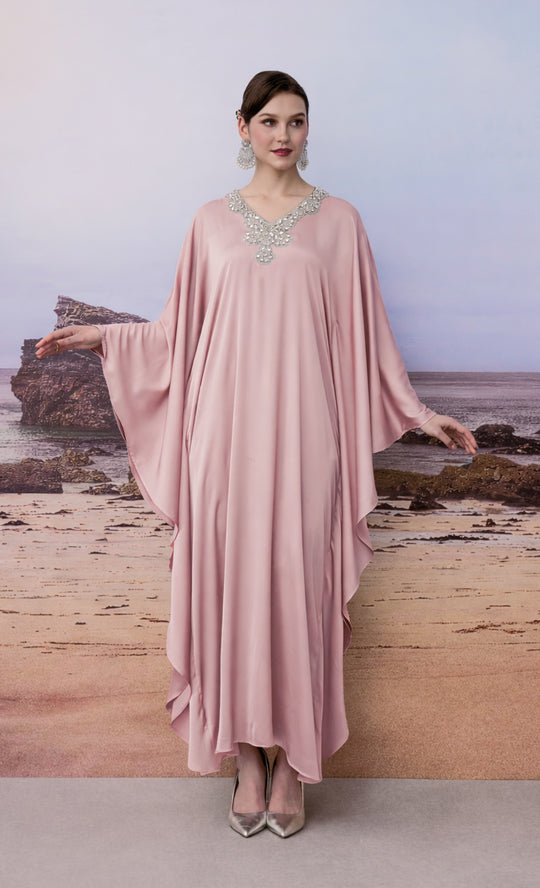 Breathe Caftan in Mauve Pink