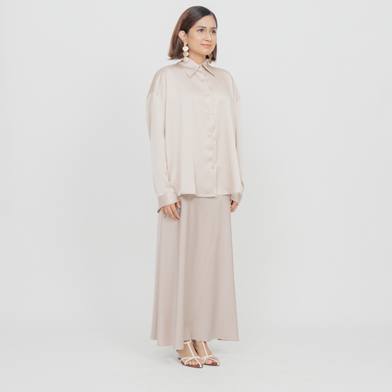 Silvy Oversized Shirt in Champagne