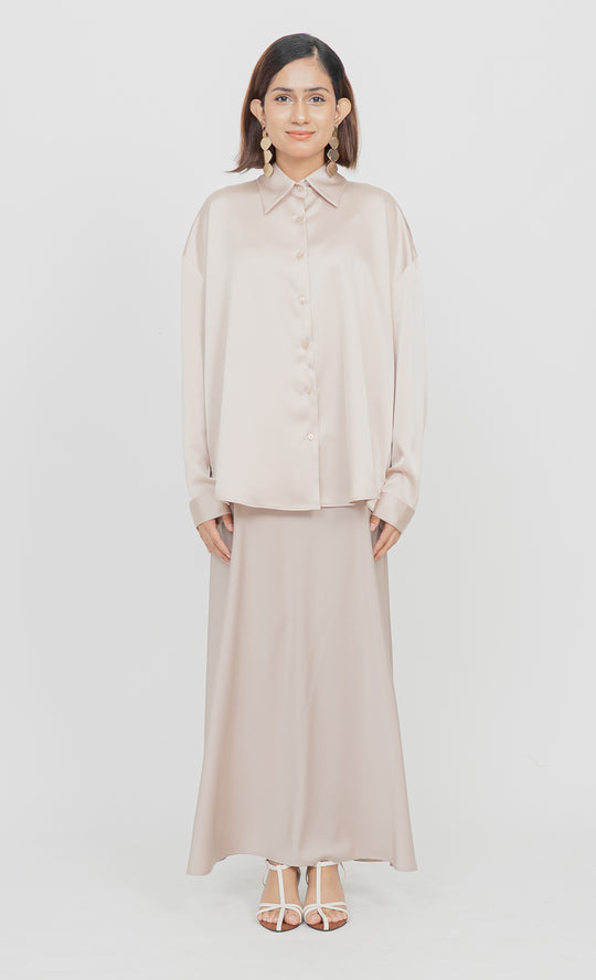 Silvy Oversized Shirt in Champagne