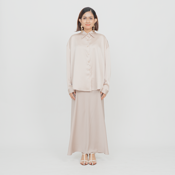 Silvy Oversized Shirt in Champagne
