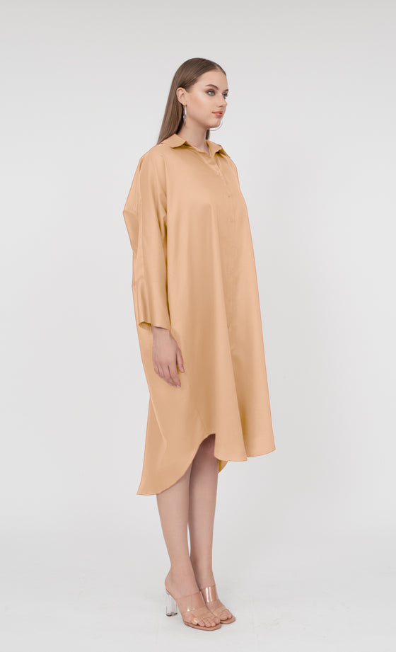 Alice Oversized Shirt in Warm Apricot
