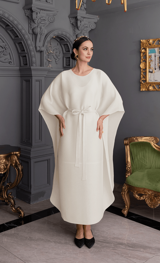 Miss Serene Caftan in Winter White