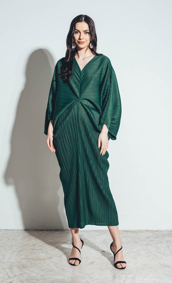 Miss Liberty Dress in Emerald Green – LARNEY