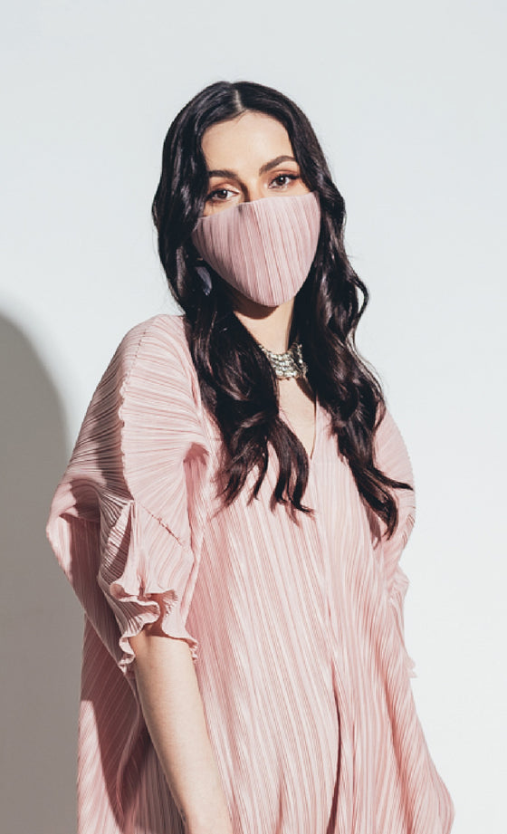 Freedom Pleated Mask in Blush