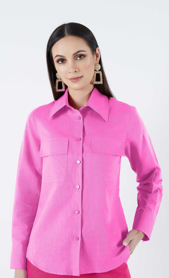 Casablanca Shirt in Taffy Pink