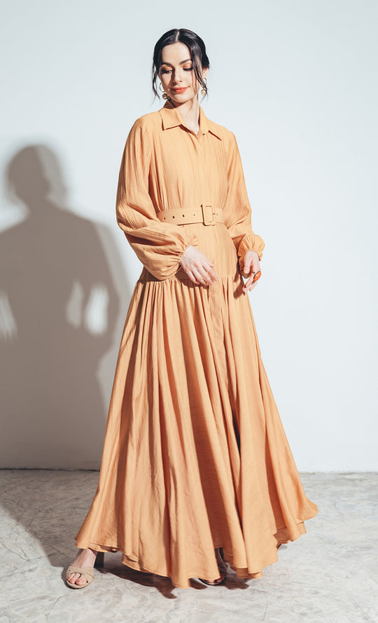 Alisha Shirtdress in Peach