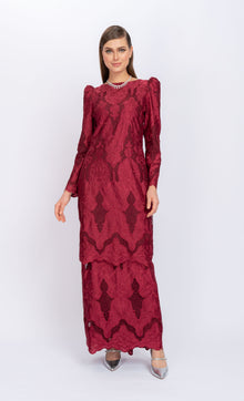 Poise Kurung in Maroon