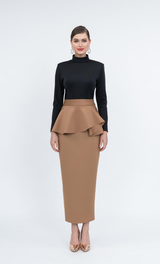 Nellie Skirt in Cinnamon Brown