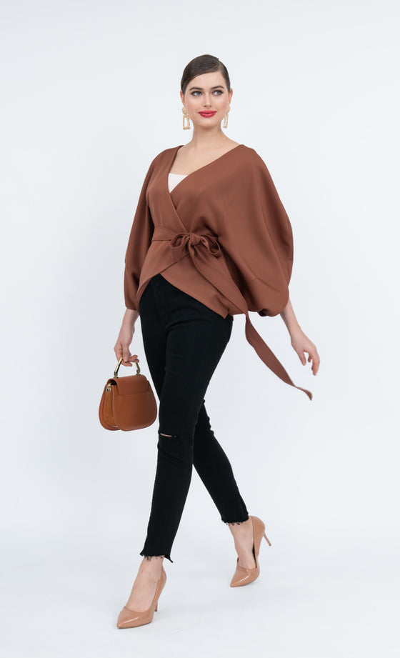 Aurora Cardigan in Sienna Brown