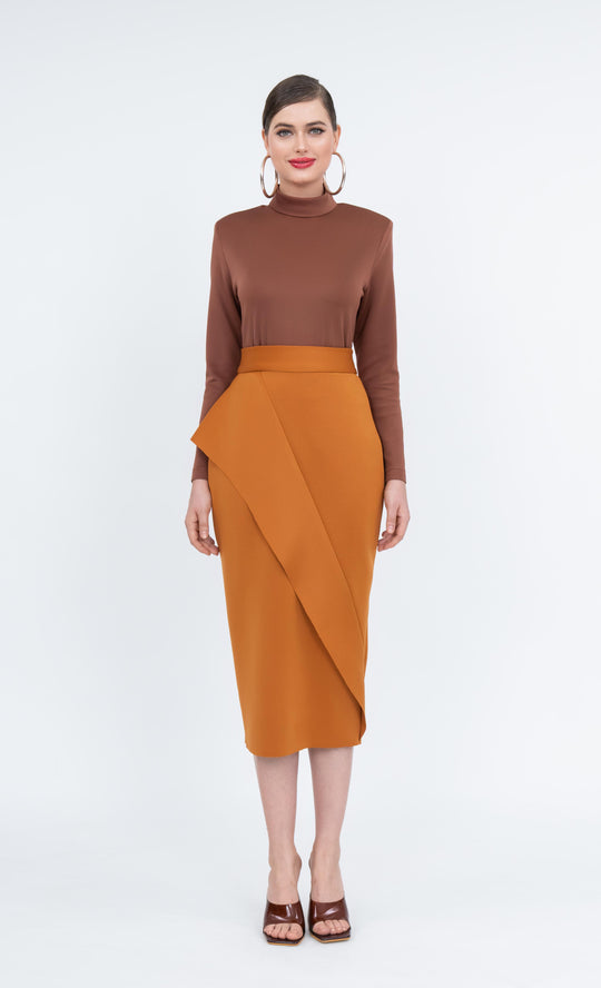 Ellie Skirt in Rust Brown