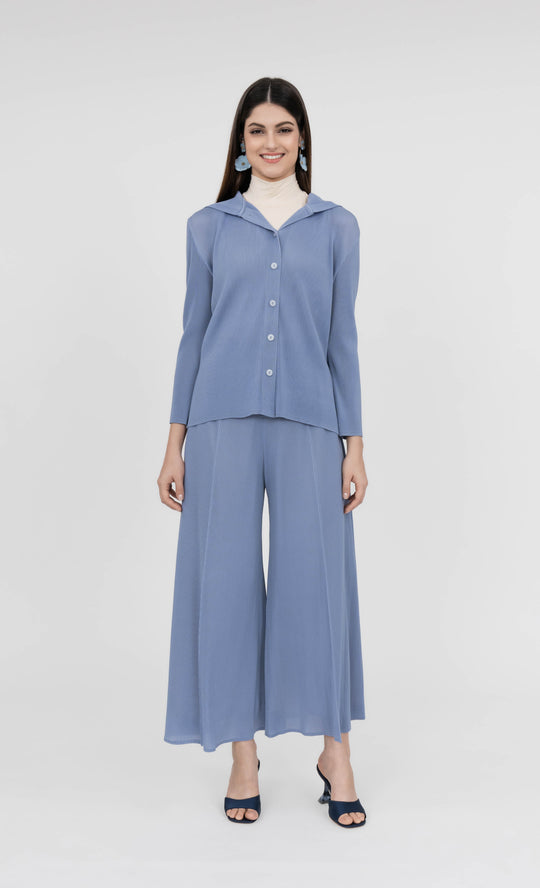 Miss Chic Hooded Top in Cerulean Blue