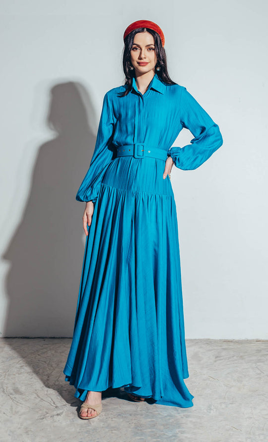 Alisha Shirtdress in French Blue