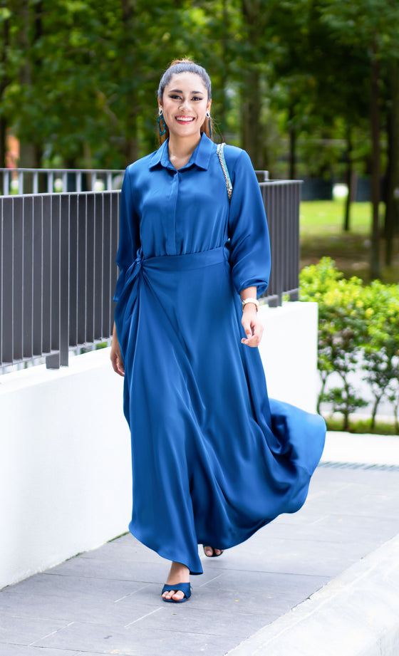 Marienne Dress in Sapphire Blue