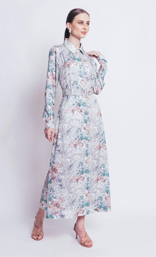 Detta Long Dress In Light Green