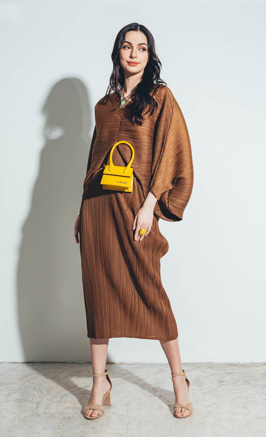 Miss Liberty Dress in Rust Brown