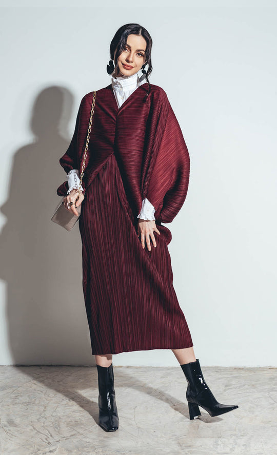 Miss Liberty Dress in Maroon