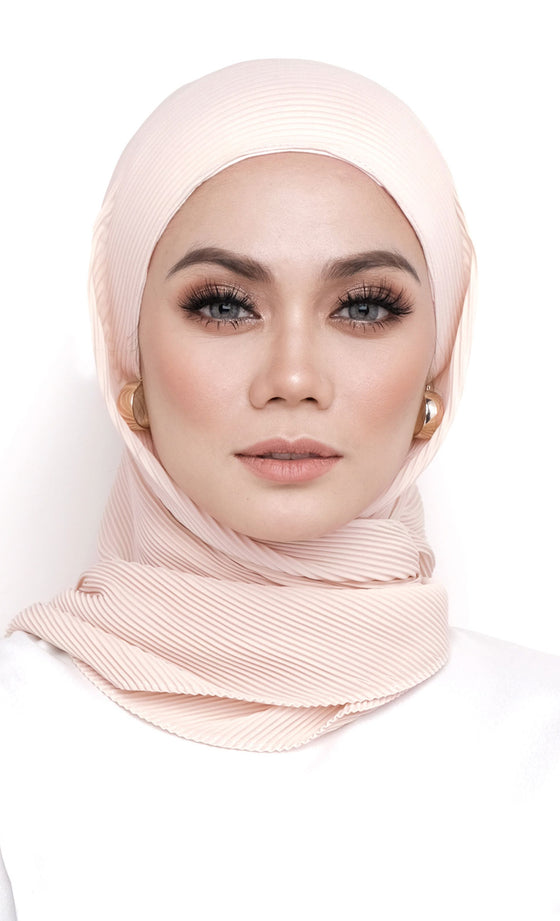 Instant Hijab Tamara Pleats Edition In Ivory