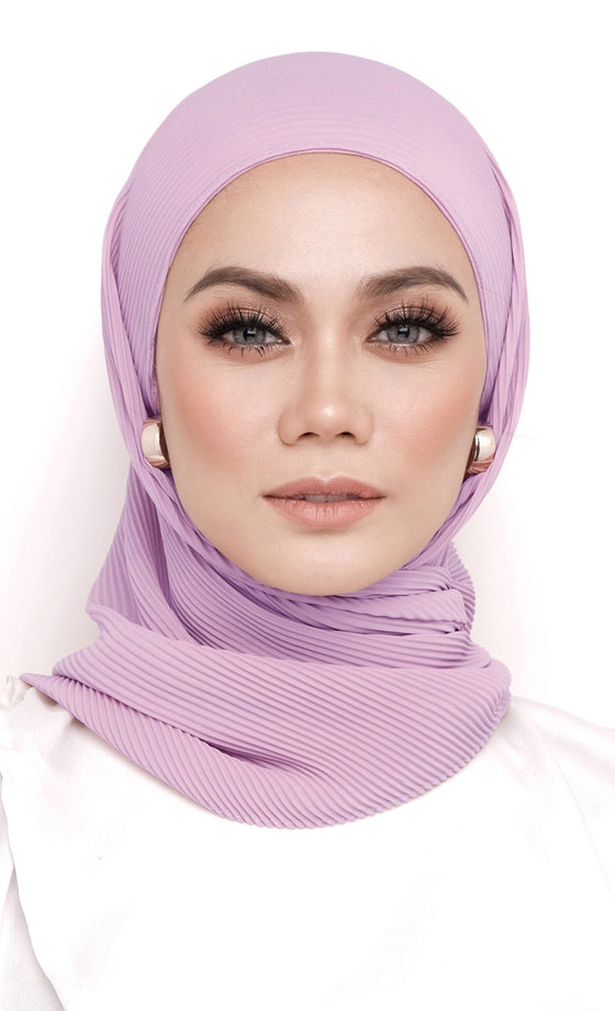 Instant Hijab Tamara Pleats Edition In Lavendar